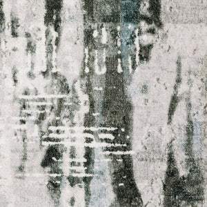 Oriental Weavers Malibu Indoor Area Rug - 100% Polyester, Machine Washable, Non-slip Backing For High-traffic Use Grey,Teal Polyester Mmal03061091st