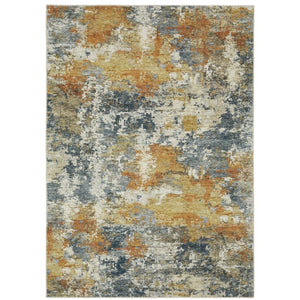 Oriental Weavers Malibu Indoor Area Rug - Machine Washable, Non-slip Backing, Perfect For High-traffic Spaces Orange,Blue Polyester Mmal05061091st
