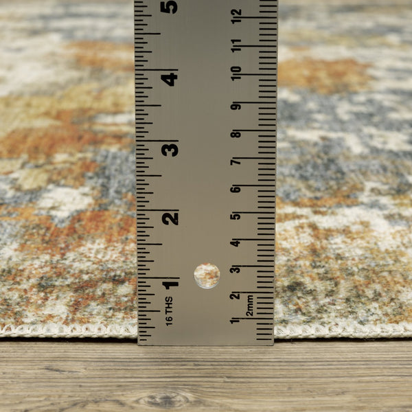 Oriental Weavers Malibu Indoor Area Rug - Machine Washable, Non-slip Backing, Perfect For High-traffic Spaces Orange,Blue Polyester Mmal05061091st