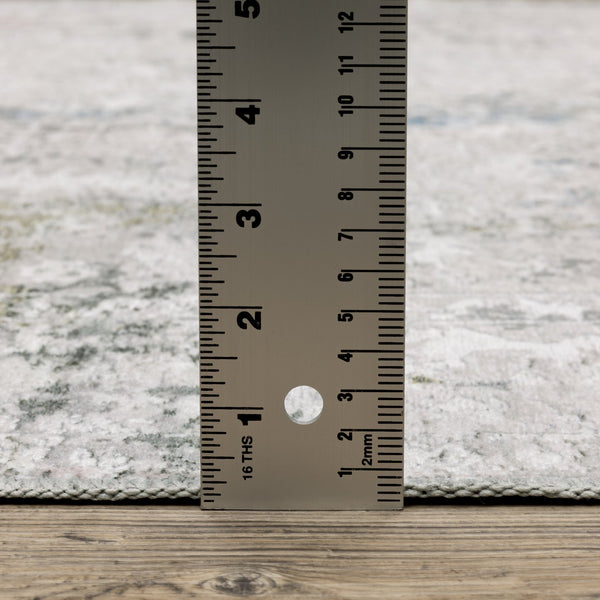 Oriental Weavers Malibu Indoor Area Rug - Machine Washable With Non-slip Backing, Perfect For High-traffic Areas Ivory,Blue Polyester Mmal06228305st