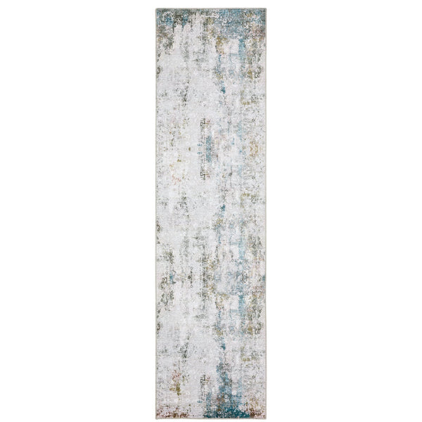 Oriental Weavers Malibu Indoor Area Rug - Machine Washable With Non-slip Backing, Perfect For High-traffic Areas Ivory,Blue Polyester Mmal06061244st