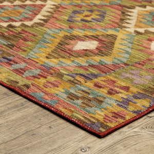Oriental Weavers Malibu Indoor Area Rug - Machine Washable, Non-slip Backing, Perfect For High-traffic Spaces Gold,Multi Polyester Mmal07228305st