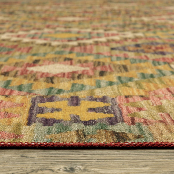 Oriental Weavers Malibu Indoor Area Rug - Machine Washable, Non-slip Backing, Perfect For High-traffic Spaces Gold,Multi Polyester Mmal07228305st