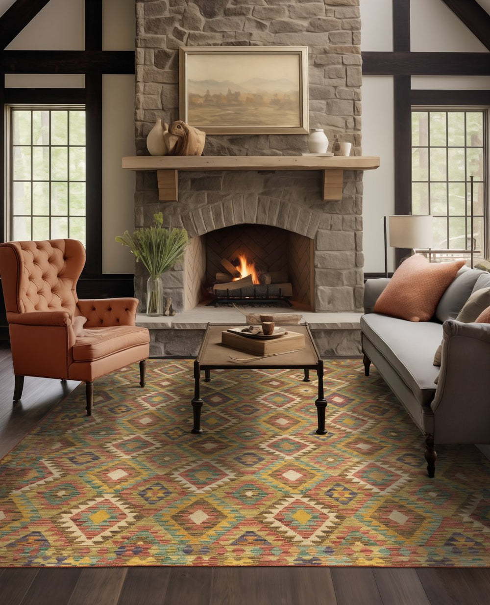 Oriental Weavers Malibu Indoor Area Rug - Machine Washable, Non-slip Backing, Perfect For High-traffic Spaces Gold,Multi Polyester Mmal07228305st