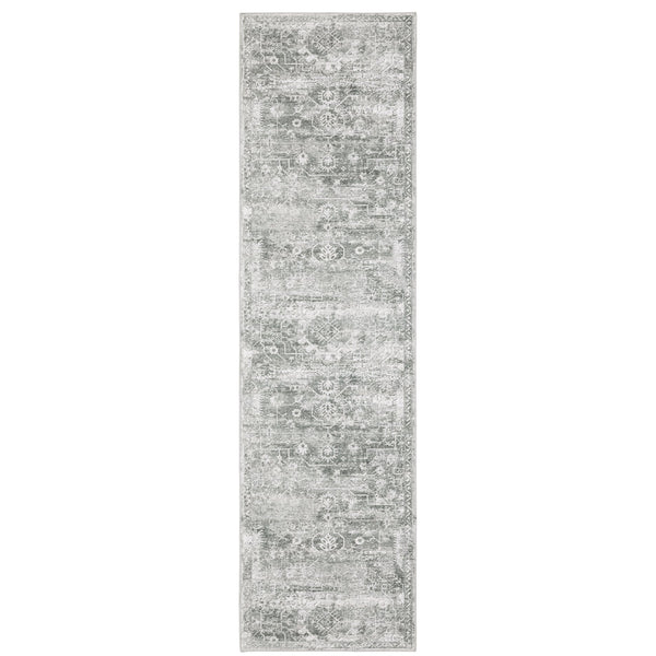Oriental Weavers Malibu Indoor Area Rug - Machine Washable, Non-slip Backing, Abstract Design For High-traffic Areas Sage Green,Grey Polyester Mmal08061244st