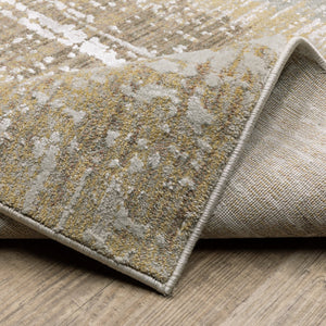 Oriental Weavers Mallory Gold And Brown Indoor Area Rug - Soft, Textured, Organic Abstract Design For Elegant Spaces Gold,Brown Polypropylene Mmal06160230st