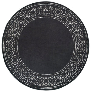 Oriental Weavers Marina Elegant Indoor/Outdoor Area Rug - Timeless Geometric Design In Classic Neutral Palette Black,Ivory Polypropylene M1247k240rdst