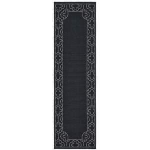 Oriental Weavers Marina Elegant Indoor/Outdoor Area Rug - Timeless Geometric Design In Classic Neutral Palette Black,Ivory Polypropylene M1247k067230st