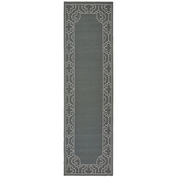 Oriental Weavers Marina Indoor/Outdoor Area Rug - Elegant Neutral Palette With Timeless Patterns For Any Space Grey,Ivory Polypropylene M1247x067230st