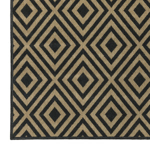 Oriental Weavers Marina Indoor/Outdoor Area Rug - Stylish, Timeless Design In Classic Neutral Palette For Any Space Black,Tan Polypropylene M2335k240330st