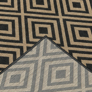 Oriental Weavers Marina Indoor/Outdoor Area Rug - Stylish, Timeless Design In Classic Neutral Palette For Any Space Black,Tan Polypropylene M2335k240330st