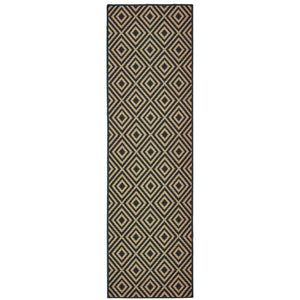 Oriental Weavers Marina Indoor/Outdoor Area Rug - Stylish, Timeless Design In Classic Neutral Palette For Any Space Black,Tan Polypropylene M2335k067230st