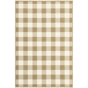Oriental Weavers Marina Elegant Indoor/Outdoor Area Rug - Timeless Geometric Patterns In Classic Neutral Palette Tan,Ivory Polypropylene M2598i240330st