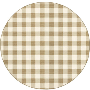 Oriental Weavers Marina Elegant Indoor/Outdoor Area Rug - Timeless Geometric Patterns In Classic Neutral Palette Tan,Ivory Polypropylene M2598i240rdst