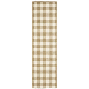 Oriental Weavers Marina Elegant Indoor/Outdoor Area Rug - Timeless Geometric Patterns In Classic Neutral Palette Tan,Ivory Polypropylene M2598i067230st