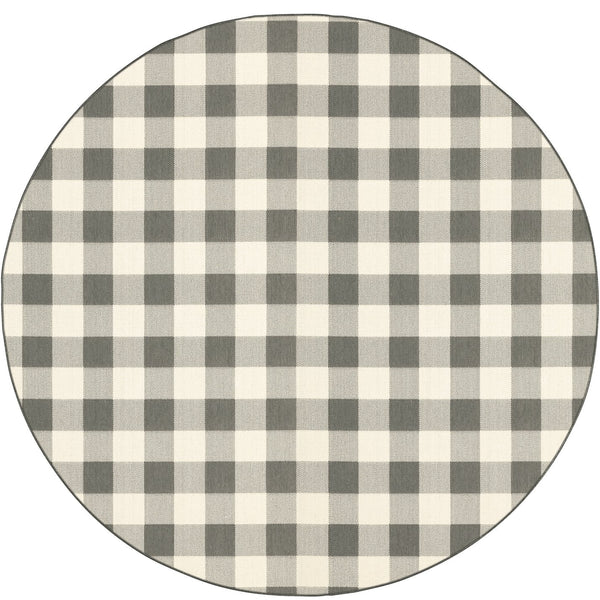 Oriental Weavers Marina Elegant Indoor/Outdoor Area Rug - Timeless Patterns In Classic Neutral Palette For Any Space Grey,Ivory Polypropylene M2598w240rdst