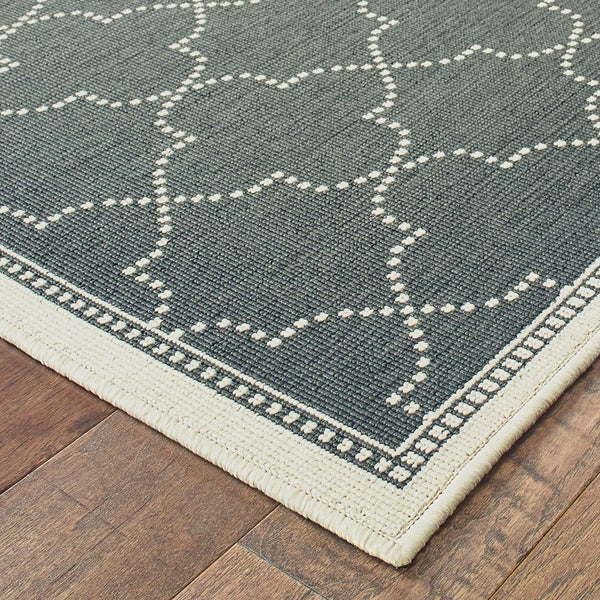 Oriental Weavers Marina Elegant Indoor/Outdoor Area Rug In Classic Neutrals - Timeless Design For Any Space Grey,Ivory Polypropylene M6025l067230st
