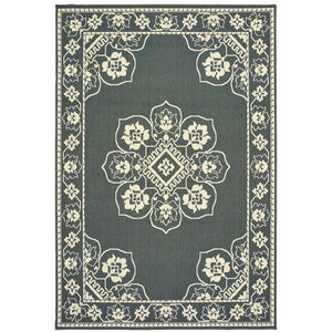 Oriental Weavers Marina Indoor/Outdoor Area Rug - Elegant Neutral Palette With Timeless Patterns For Any Space Grey,Ivory Polypropylene M7764e240330st