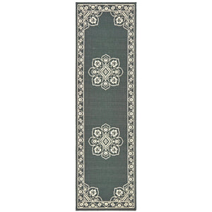 Oriental Weavers Marina Indoor/Outdoor Area Rug - Elegant Neutral Palette With Timeless Patterns For Any Space Grey,Ivory Polypropylene M7764e067230st