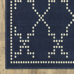 Oriental Weavers Marina Elegant Indoor/Outdoor Area Rug - Timeless Design With Classic Patterns And Neutral Palette Navy,Ivory Polypropylene M7765b240330st