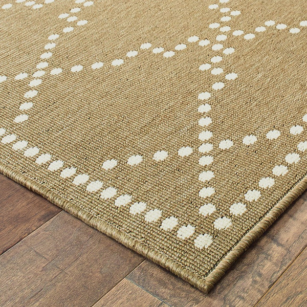 Oriental Weavers Marina Elegant Indoor/Outdoor Area Rug - Sophisticated Patterns In Classic Neutral Palette Tan,Ivory Polypropylene M7765y160230st