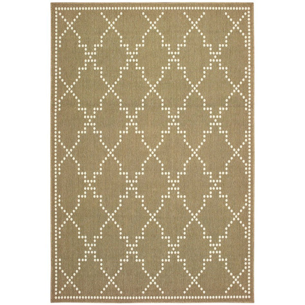 Oriental Weavers Marina Elegant Indoor/Outdoor Area Rug - Sophisticated Patterns In Classic Neutral Palette Tan,Ivory Polypropylene M7765y160230st
