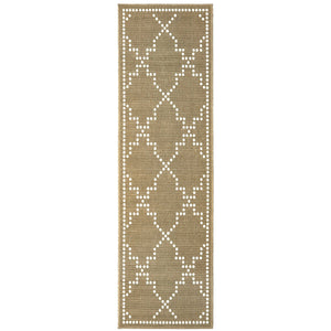 Oriental Weavers Marina Elegant Indoor/Outdoor Area Rug - Sophisticated Patterns In Classic Neutral Palette Tan,Ivory Polypropylene M7765y067230st