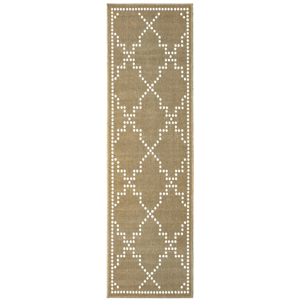 Oriental Weavers Marina Elegant Indoor/Outdoor Area Rug - Sophisticated Patterns In Classic Neutral Palette Tan,Ivory Polypropylene M7765y067230st