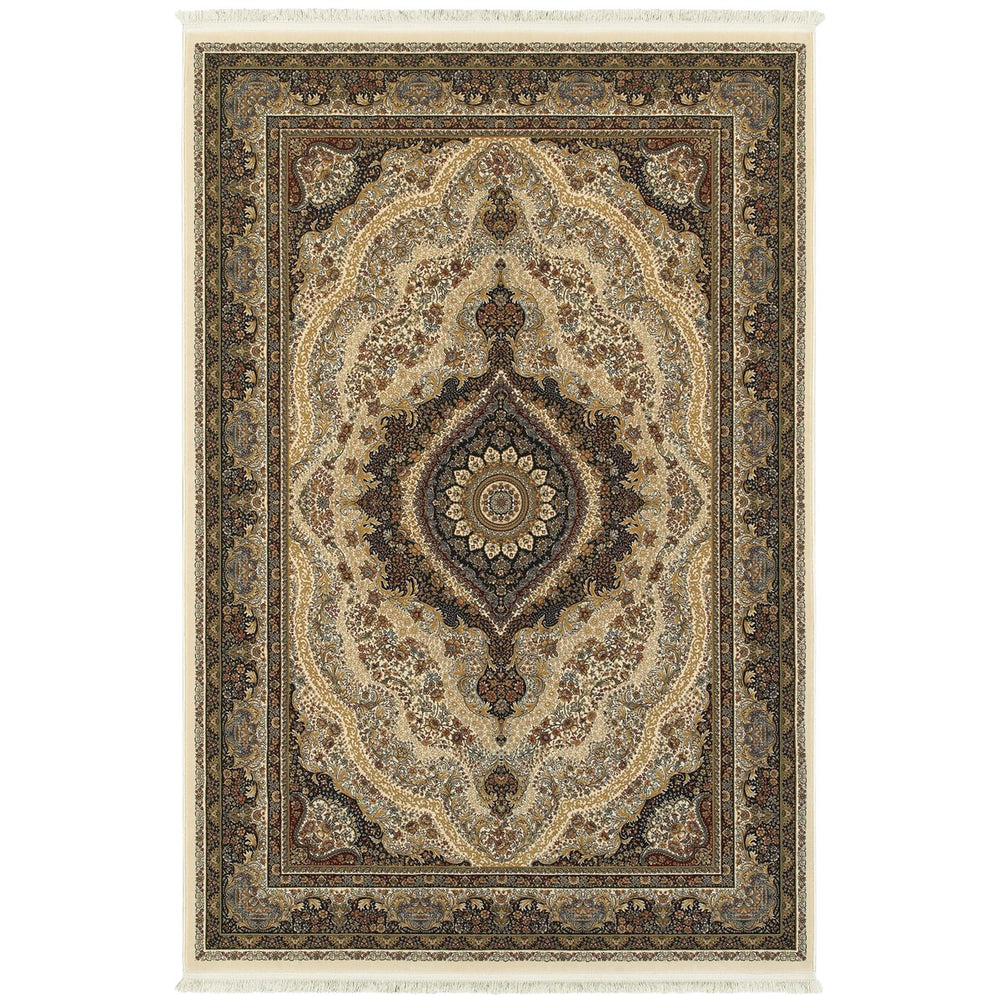 Oriental Weavers Masterpiece Intricate Persian Pattern Area Rug In Classic Colors – Luxurious, Timeless Design Enhancer Ivory,Multi Polypropylene M111w2117165st