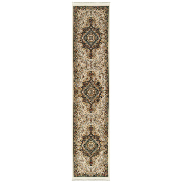 Oriental Weavers Masterpiece Intricate Persian Pattern Area Rug In Classic Colors – Luxurious, Timeless Design Enhancer Ivory,Multi Polypropylene M111w2068305st