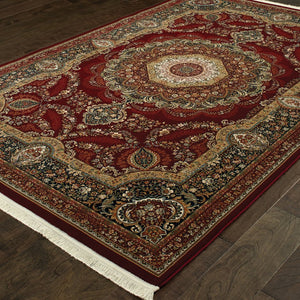 Oriental Weavers Masterpiece Luxurious Indoor Area Rug With Timeless Persian Patterns In Classic Traditional Colors Red,Multi Polypropylene M113r2117165st