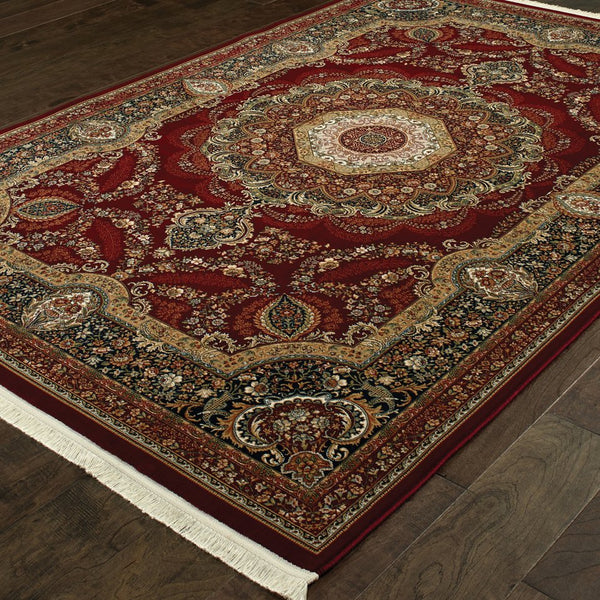 Oriental Weavers Masterpiece Luxurious Indoor Area Rug With Timeless Persian Patterns In Classic Traditional Colors Red,Multi Polypropylene M113r2117165st
