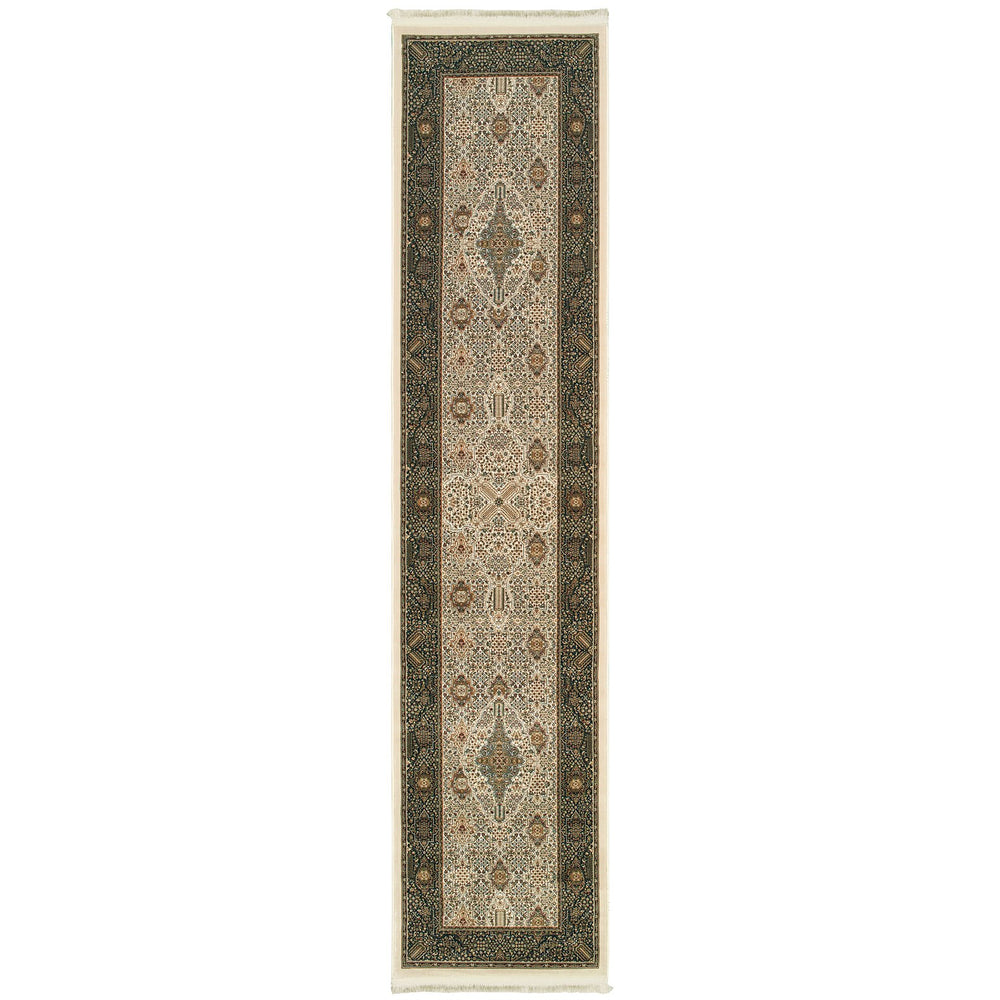 Oriental Weavers Masterpiece Indoor Area Rug - Exquisite Persian Patterns In Timeless Navy & Garnet Red Design Ivory,Dark Blue Polypropylene M1335i068305st