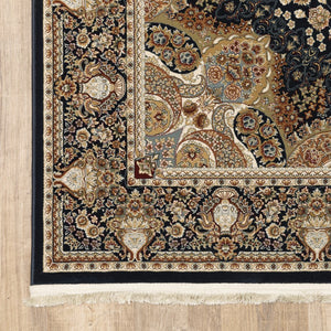 Oriental Weavers Masterpiece Intricate Persian Pattern Area Rug - Timeless Design In Luxurious Colors For Your Home Navy,Multi Polypropylene M1802b117165st