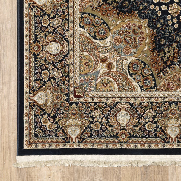 Oriental Weavers Masterpiece Intricate Persian Pattern Area Rug - Timeless Design In Luxurious Colors For Your Home Navy,Multi Polypropylene M1802b117165st