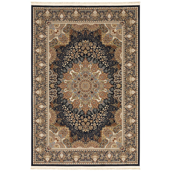 Oriental Weavers Masterpiece Intricate Persian Pattern Area Rug - Timeless Design In Luxurious Colors For Your Home Navy,Multi Polypropylene M1802b117165st