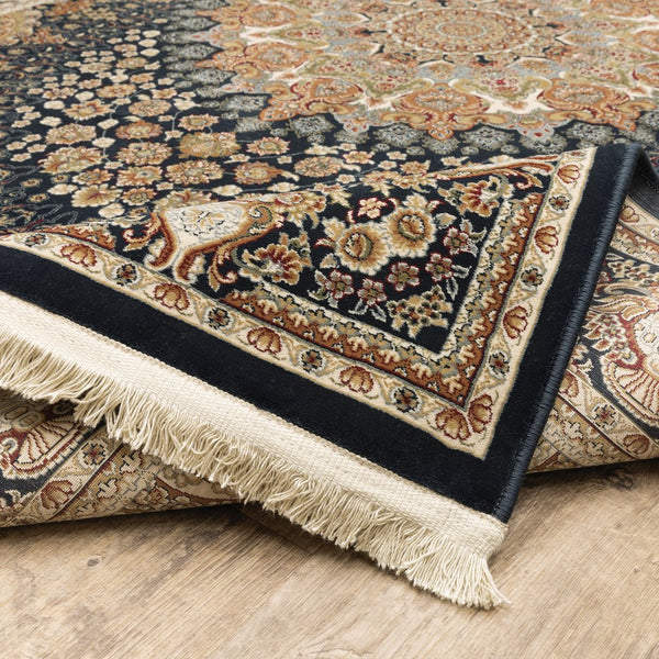 Oriental Weavers Masterpiece Intricate Persian Pattern Area Rug - Timeless Design In Luxurious Colors For Your Home Navy,Multi Polypropylene M1802b117165st