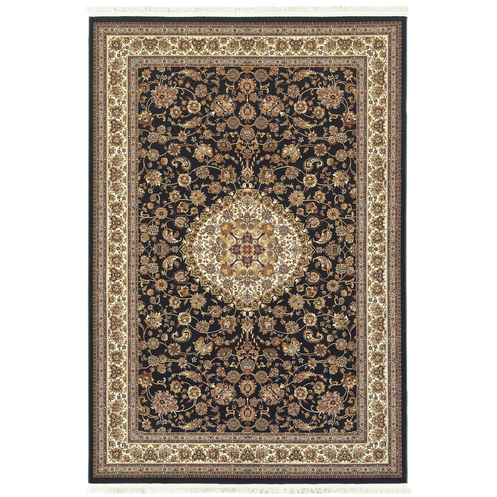 Oriental Weavers Masterpiece Indoor Area Rug - Timeless Persian Patterns With Luxurious Polypropylene Pile For Elegance Dark Blue,Ivory Polypropylene M033b2117165st