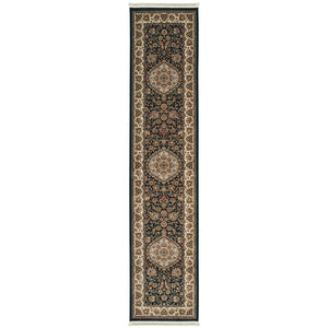 Oriental Weavers Masterpiece Indoor Area Rug - Timeless Persian Patterns With Luxurious Polypropylene Pile For Elegance Dark Blue,Ivory Polypropylene M033b2068305st