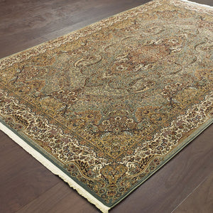 Oriental Weavers Masterpiece Indoor Area Rug - Timeless Persian Design With Luxurious Pile For Elegant Spaces Blue,Gold Polypropylene M502l2117165st