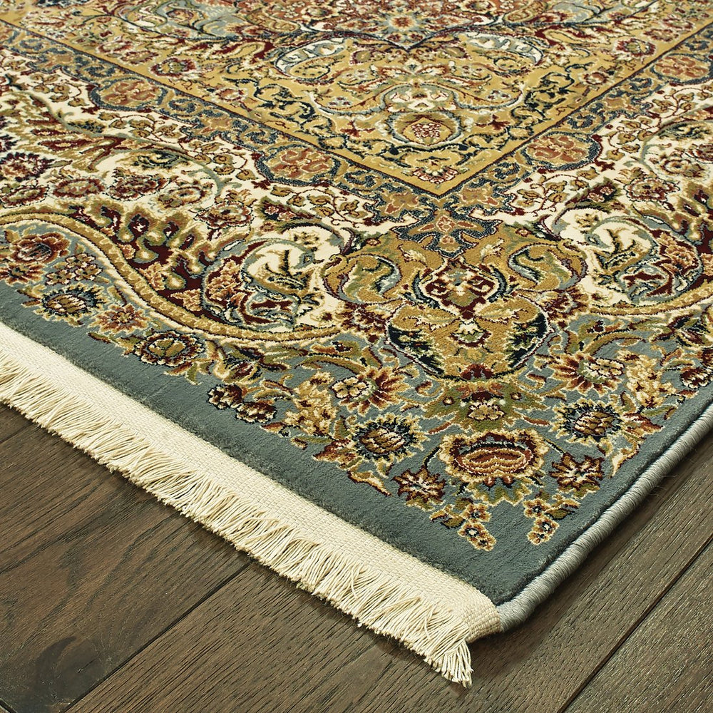 Oriental Weavers Masterpiece Indoor Area Rug - Timeless Persian Design With Luxurious Pile For Elegant Spaces Blue,Gold Polypropylene M502l2117165st