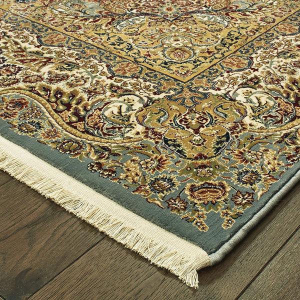 Oriental Weavers Masterpiece Indoor Area Rug - Timeless Persian Design With Luxurious Pile For Elegant Spaces Blue,Gold Polypropylene M502l2068305st