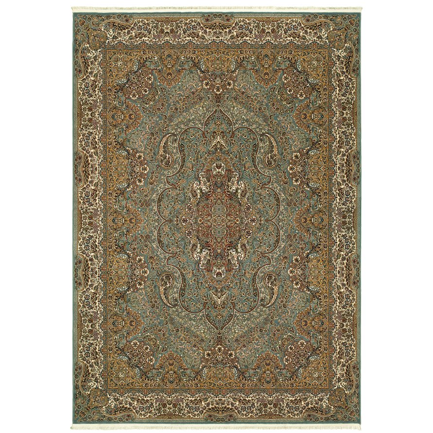 Oriental Weavers Masterpiece Indoor Area Rug - Timeless Persian Design With Luxurious Pile For Elegant Spaces Blue,Gold Polypropylene M502l2117165st