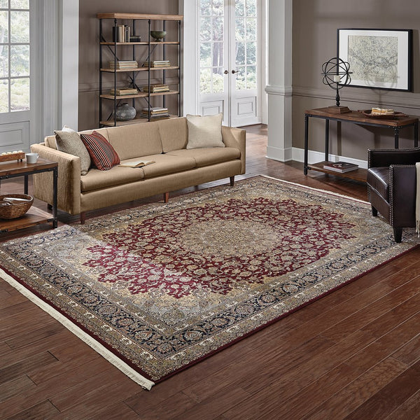 Oriental Weavers Masterpiece Indoor Area Rug - Exquisite Persian Patterns With Luxurious Polypropylene Pile Design Red,Multi Polypropylene M090r2117165st