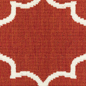 Oriental Weavers Meridian Vibrant Indoor/Outdoor Area Rug With Geometric Patterns - Elevate Your Space Today! Red,Ivory Polypropylene M1295r240330st