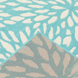 Oriental Weavers Meridian Indoor/Outdoor Area Rug – Vibrant Geometric Pattern For Stunning Home Décor Enhancements Blue,Ivory Polypropylene M1506l110170st