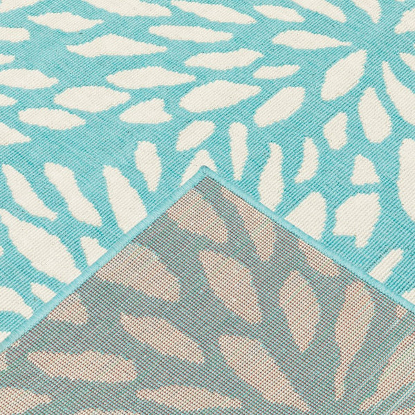 Oriental Weavers Meridian Indoor/Outdoor Area Rug – Vibrant Geometric Pattern For Stunning Home Décor Enhancements Blue,Ivory Polypropylene M1506l110170st