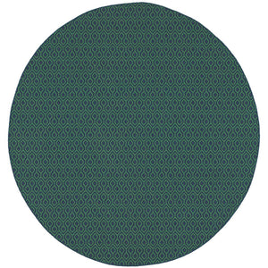 Oriental Weavers Meridian Indoor/Outdoor Area Rug - Vibrant Geometric Patterns For A Stunning Home Transformation Navy,Green Polypropylene M1634q240rdst
