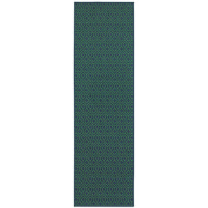 Oriental Weavers Meridian Indoor/Outdoor Area Rug - Vibrant Geometric Patterns For A Stunning Home Transformation Navy,Green Polypropylene M1634q068230st