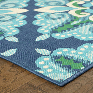Oriental Weavers Meridian Indoor/Outdoor Area Rug With Vibrant Hues And Geometric Patterns For Stylish Spaces Blue,Green Polypropylene M2206b160230st